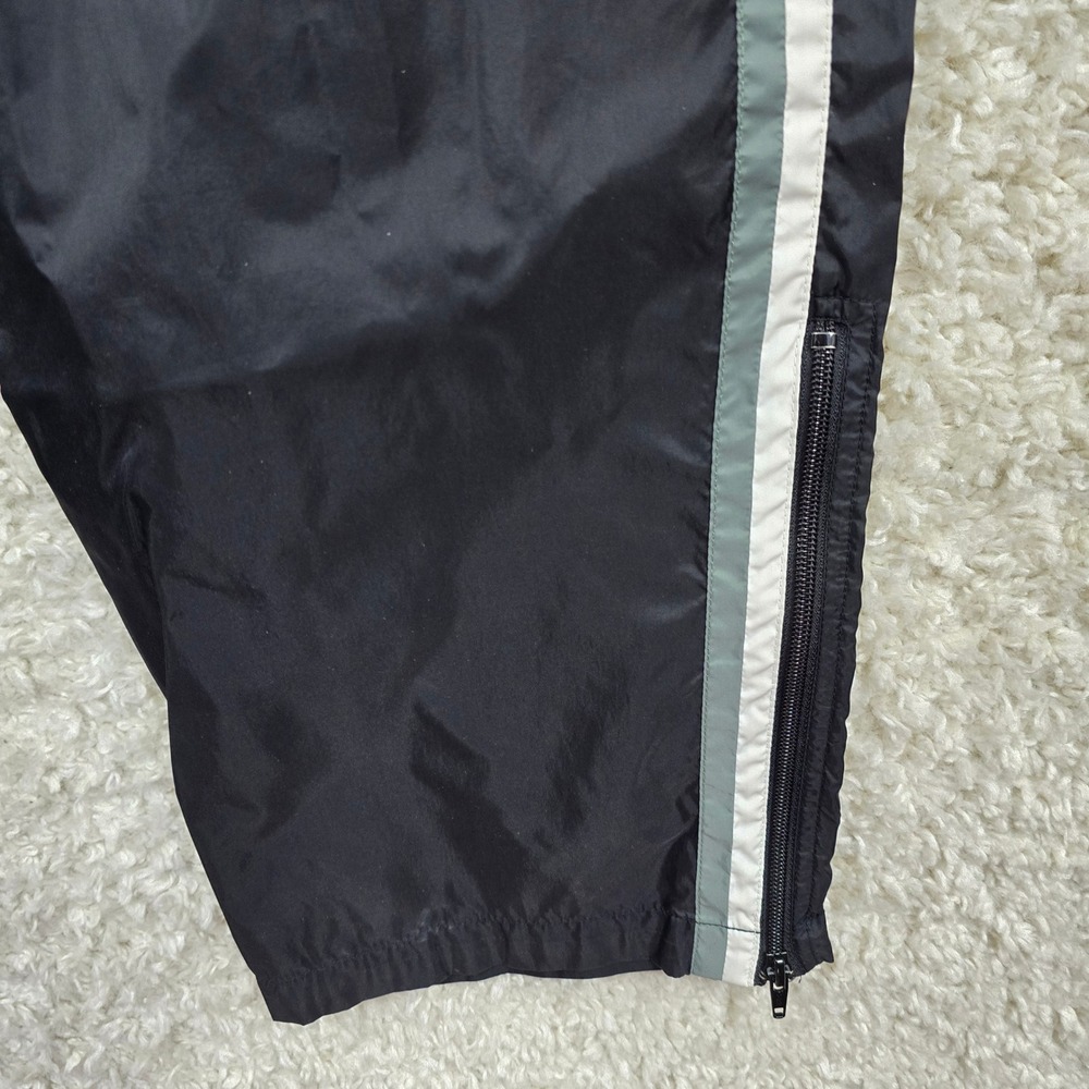 Vintage Nike Track Pants Men's Size M Black Side Stripe Windbreaker Ankle‎ Zip - Picture 2 of 13